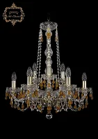 Люстра подвесная хрустальная 11.24.6+3.200.h-64.Gd.V1003 Богемиа Арт Классик прозрачная на 9 ламп, основание золотое в стиле классический Люстра подвесная хрустальная 11.24.6+3.200.h-64.Gd.V1003 Богемиа Арт Классик прозрачная на 9 ламп, основание золотое в стиле классический